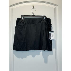 NWT Tail Activewear White Label Black Box Pleated Athletic Skort Size Large